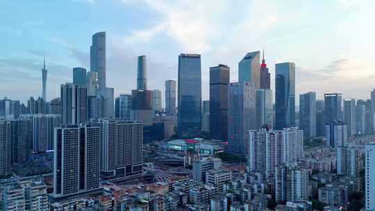 广州珠江新城高楼全景