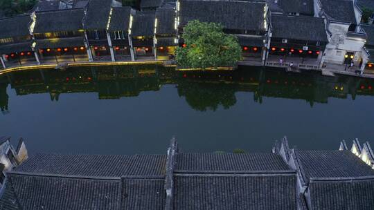 宁静的南浔古镇夜景