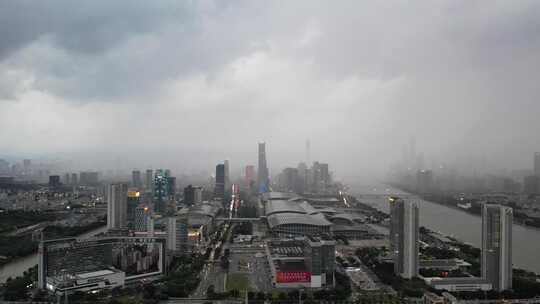 广州暴雨航拍