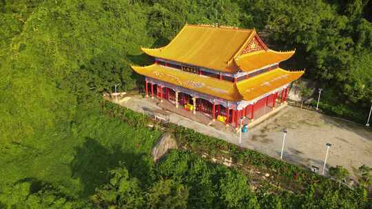 大山寺庙航拍