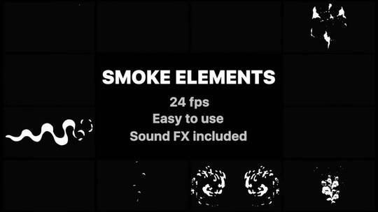 奇妙卡通烟雾元素片场AE模板AE视频素材教程下载