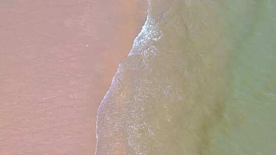 大海海边海水海浪沙滩海滩航拍风景唯美