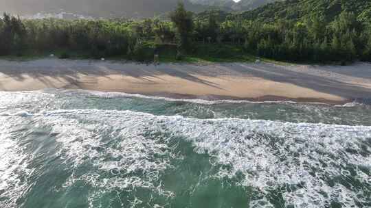 深圳南澳西冲沙滩海岸线航拍