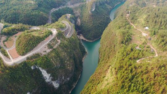 4k航拍恩施鹤峰屏山大峡谷