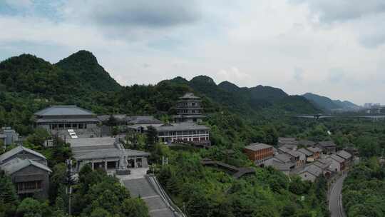 贵州省贵阳市花溪区孔学堂航拍