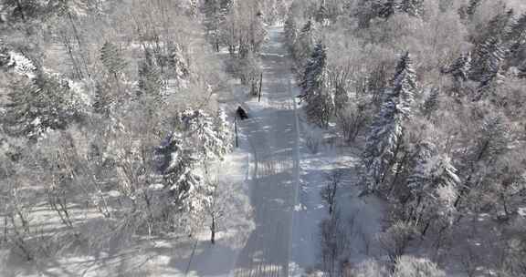 长白山雪岭景区航拍