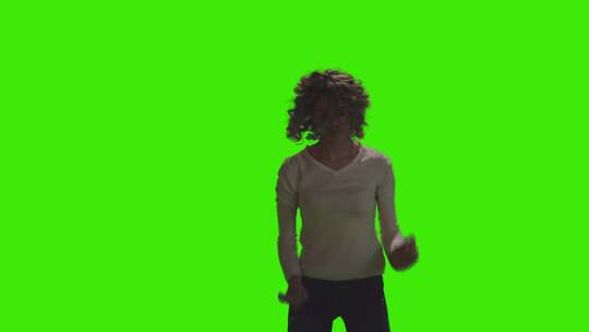 绿屏，女人，跳舞， Chromakey