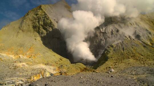 新西兰瓦卡里岛火山口视频素材模板下载