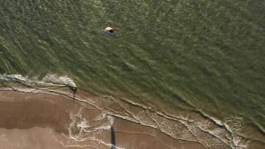 海，海岸，风筝冲浪，冲浪者