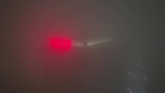 湛江雾天夜景片段