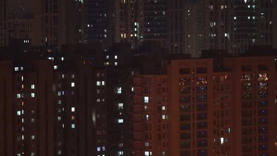 楼房夜景视频素材模板下载