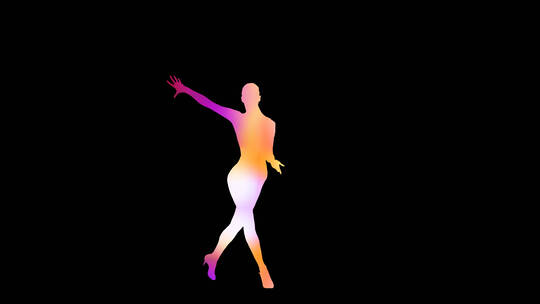 性感美女舞蹈剪影视频素材模板下载