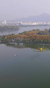 旅游景区 南京 玄武湖 竖屏 航拍