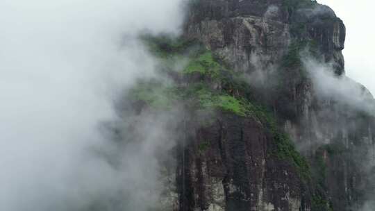 福建漳州灵通山风景区云雾风景航拍