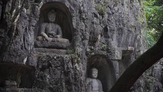 杭州灵隐寺飞来峰塑像