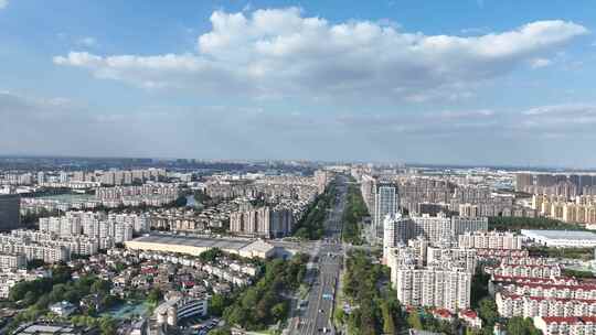 4K航拍昆山城市建筑风光大景