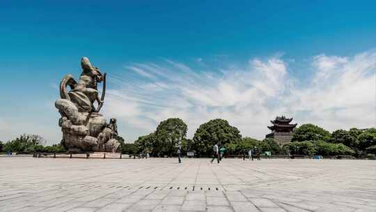 岳阳楼城市地标延时视频