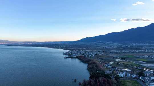 云南大理苍山洱海自然景观延时航拍