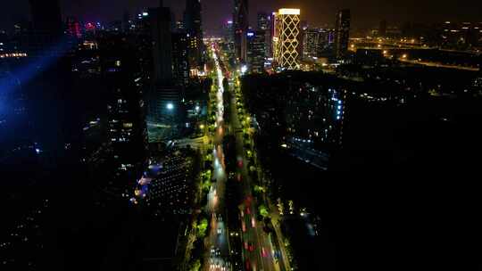 杭州萧山区钱江世纪城归谷国际中心夜景延时