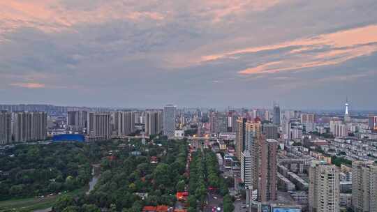 河南洛阳涧西区城市建筑航拍