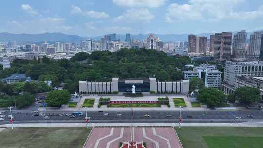 福州五一广场航拍于山风景区于山堂城市风景