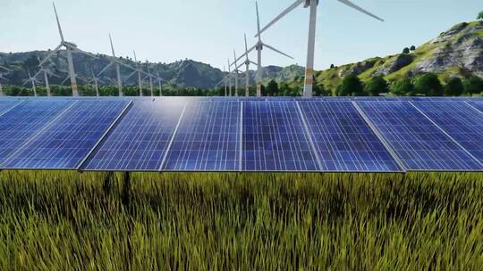 绿色能源清洁能源太阳能发电视频视频素材模板下载