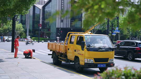 城市清洁工道路市政