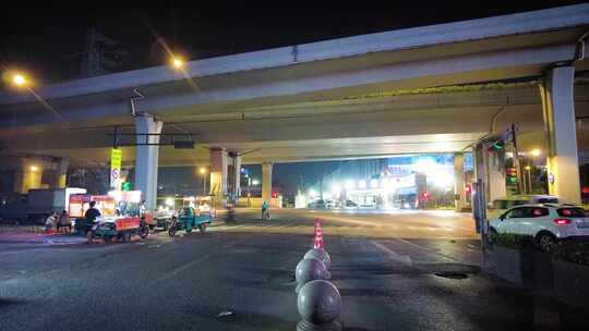 夜晚马路车辆车流延时摄影视频素材模板下载