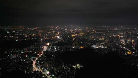 广东惠州夜景航拍