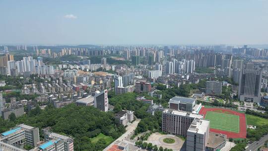 航拍湖北宜昌三峡职院