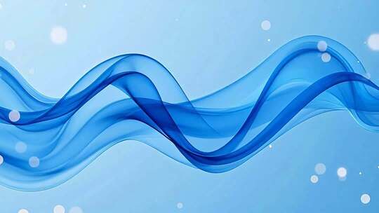 蓝色动感波浪抽象背景素材