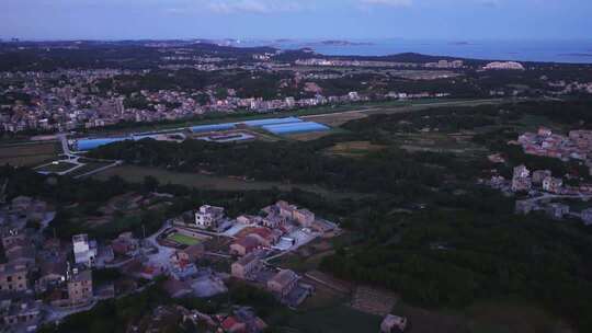 航拍月光下的福建平潭岛坛南湾平潭岛夜景