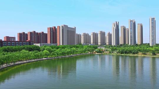 航拍城市空镜 郑州人居环境 高层建筑