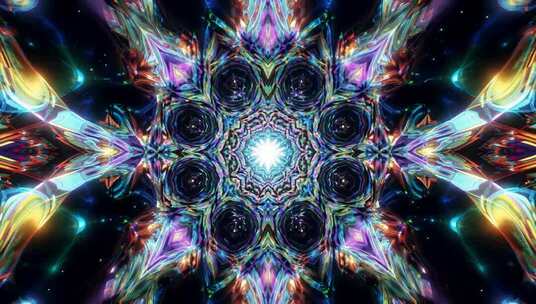 绚丽几何光影动态素材