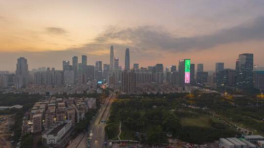 深圳CBD天际线夜景