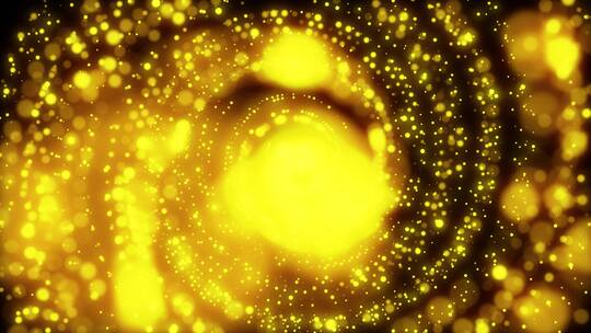 金色漩涡抽象空间粒子背景素材 光效粒子