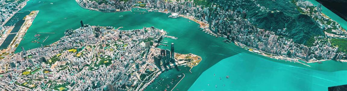 8K香港3D三维城市地图视频