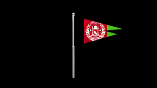 阿富汗国旗别针阿尔法