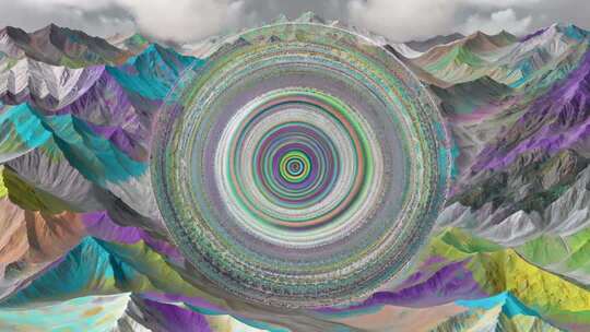 彩色山脉抽象艺术背景画面