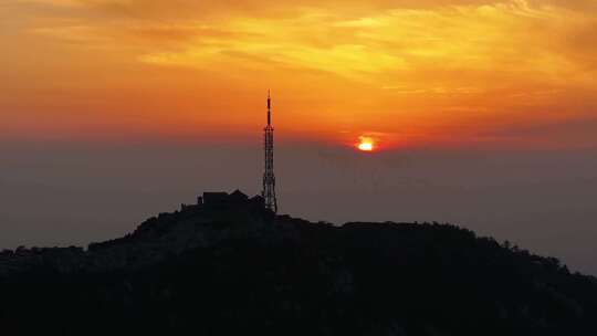 初秋的泰山，云海日出，晚霞夕照