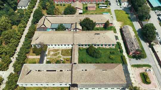 沈阳724地区历史建筑157医院航拍风景