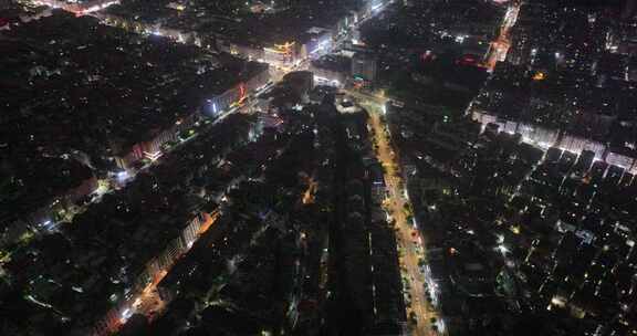 福建莆田夜景航拍