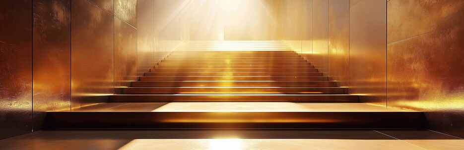 金色阶梯通道场景