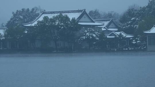 杭州西湖风景区雪景