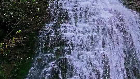 湖北恩施4A景区鹿院坪森溪流瀑布慢速升格