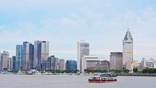 上海黄浦江畔城市建筑景观