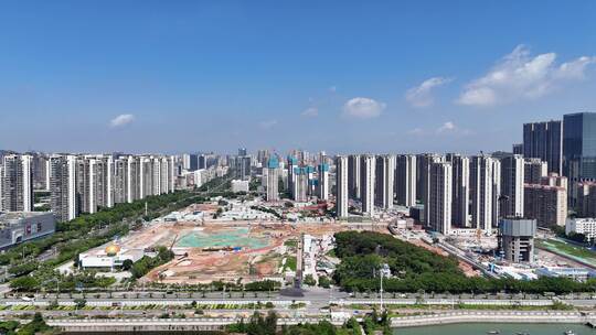 城市建设工地施工现场航拍福建厦门