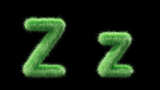 大写和小写绿色字母Z的3D动画高清在线视频素材下载
