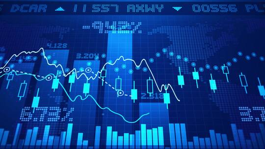 金融股票K线指数证券市场交易视频6视频素材模板下载