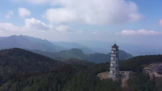 江西宜春明月山 旅游爬山 航拍 大自然素材